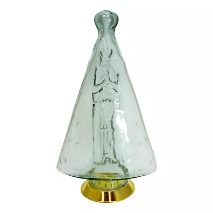 Imagem Nossa Senhora Aparecida em Vidro Transparente - 37cm
