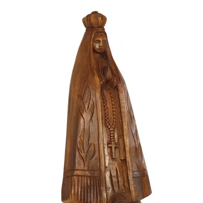 Imagem Nossa Senhora Aparecida Madeira Natural - 59 cm