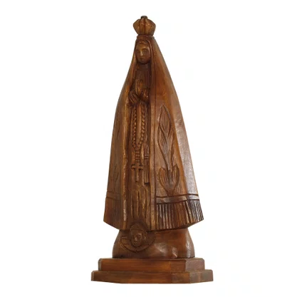 Imagem Nossa Senhora Aparecida Madeira Natural - 59 cm