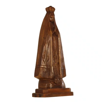 Imagem Nossa Senhora Aparecida Madeira Natural - 59 cm