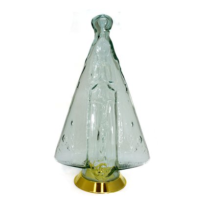 Imagem Nossa Senhora Aparecida em Vidro Transparente - 37cm