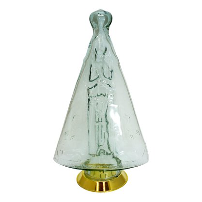 Imagem Nossa Senhora Aparecida em Vidro Transparente - 37cm