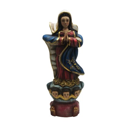 Imagem Nossa Senhora da Conceição de Madeira pintada 45 cm