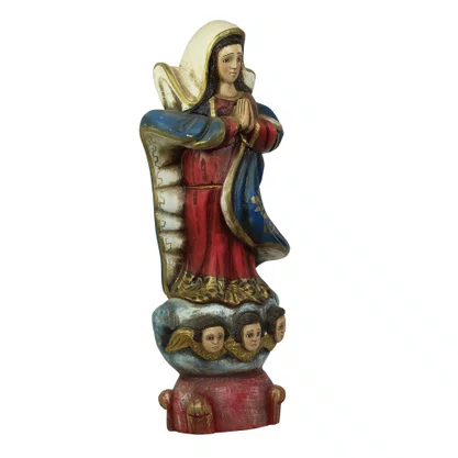Imagem de Nossa Senhora da Conceição de Madeira Pintada - 45 cm