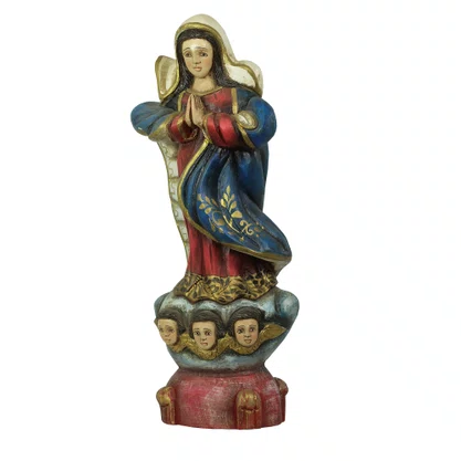Imagem de Nossa Senhora da Conceição de Madeira Pintada - 45 cm