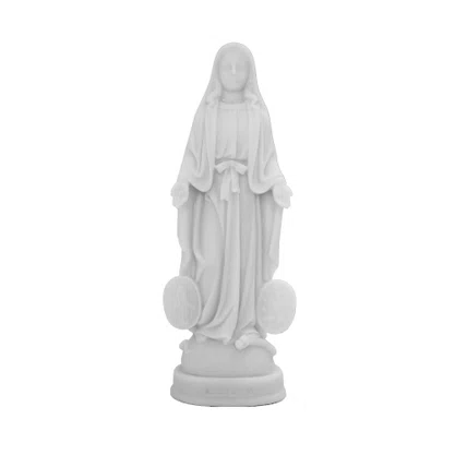 Imagem Nossa Senhora das Graças com Medalha Milagrosa em Mármore Natural - 40 cm