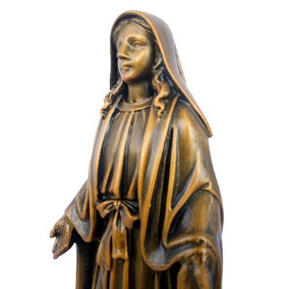 Imagem Nossa Senhora das Graças em Mármore com Pintura em Bronze - 22 cm