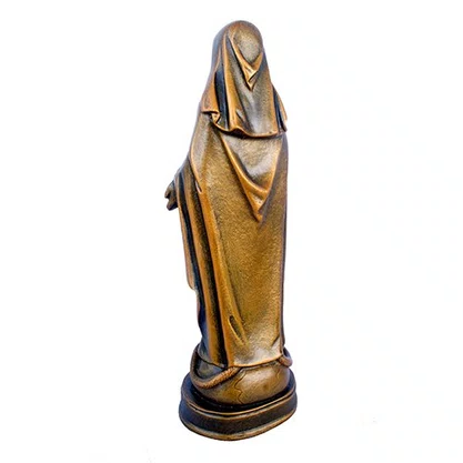 Imagem Nossa Senhora das Graças em Mármore com Pintura em Bronze - 22 cm