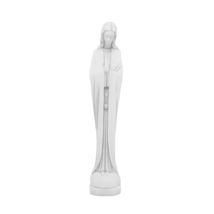 Imagem Nossa Senhora do Silêncio em Mármore Natural - 18cm