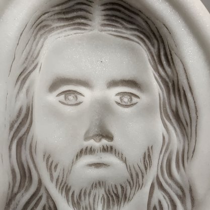 Imagem Olhar de Cristo 3D em Mármore 27 cm x 17 cm