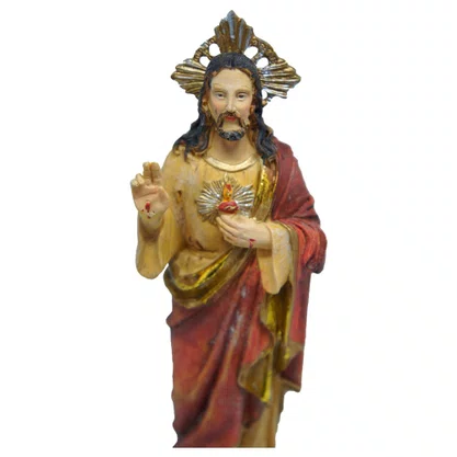 Imagem Resina Importada Sagrado Coração de Jesus 20.8cm