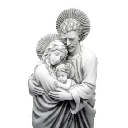 Imagem Sagrada Família em Mármore - 28 cm