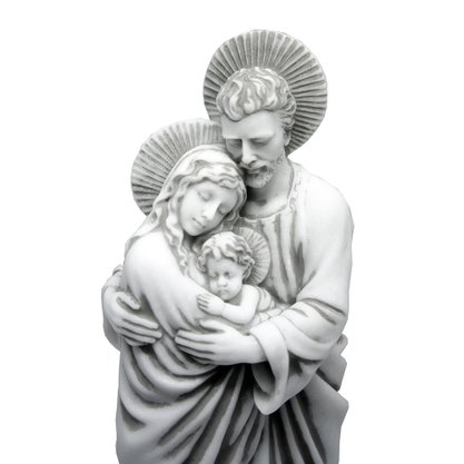 Imagem Sagrada Família em Mármore - 28 cm