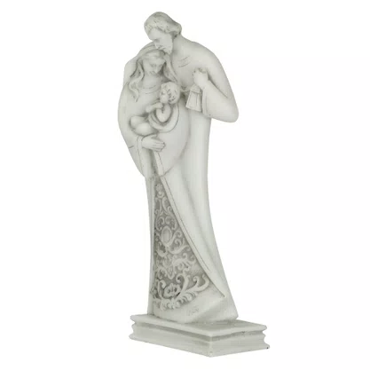 Imagem Sagrada Família Estilizada de Mármore - 24 cm