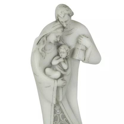 Imagem Sagrada Família Estilizada de Mármore - 24 cm