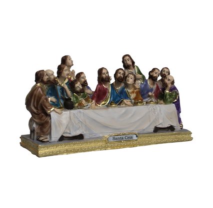 Imagem Santa Ceia de Resina Nacional - 12 cm x 22 cm