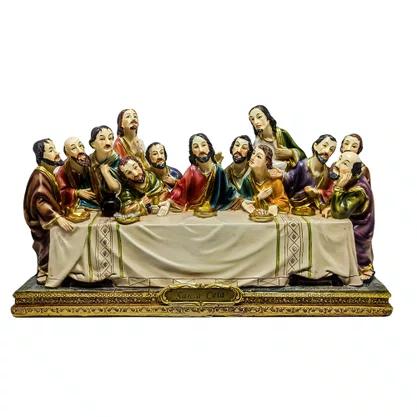 Imagem Santa Ceia Resina Importada 13cm x 23cm