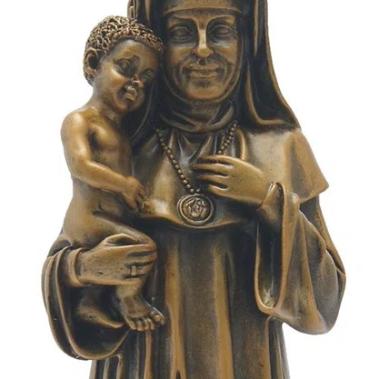 Imagem Santa Dulce dos Pobres em Mármore com Pintura em Bronze 30cm