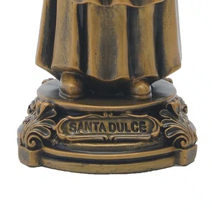 Imagem Santa Dulce dos Pobres em Mármore com Pintura em Bronze 30cm