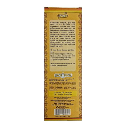Incenso em Vareta de Nossa Senhora de Fátima com Aroma