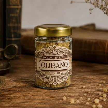 Incenso Litúrgico Olibano Importado Vidro - 110g