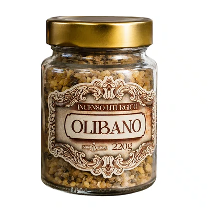 Incenso Litúrgico Olibano Importado Vidro - 220g.