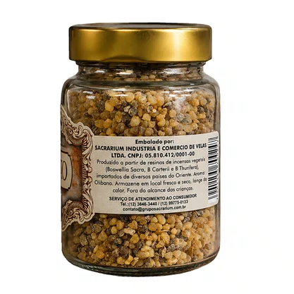 Incenso Litúrgico Olibano Importado Vidro - 220g.