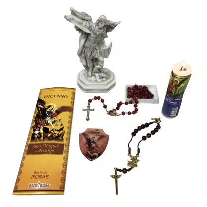 Kit Devocional de São Miguel Arcanjo - 5 Peças + 1 Brinde 