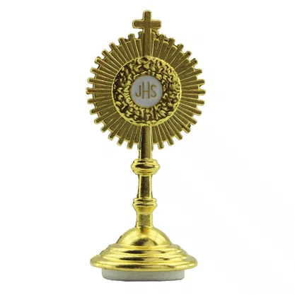 Kit Ostensório + Mini Imagem de Nossa Senhora Aparecida Plástico