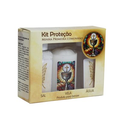 Kit Proteção Água Sal Vela 1°Eucatistia