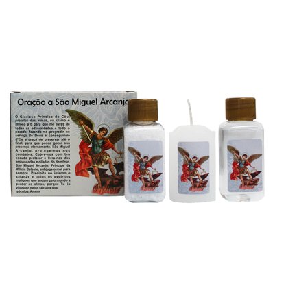 Kit Proteção Sal Agua Vela São Miguel Arcanjo