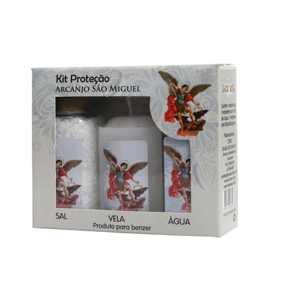 Kit Proteção Sal Agua Vela São Miguel Arcanjo