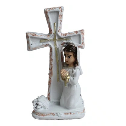 Lembrança 1° Eucaristia de Resina Menina - 9 cm