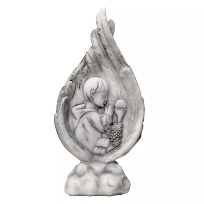 Lembrança Primeira Eucaristia Menino em Mármore - 14 cm x 7,5 cm