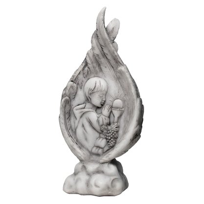 Lembrança Primeira Eucaristia Menino em Mármore - 14 cm x 7,5 cm