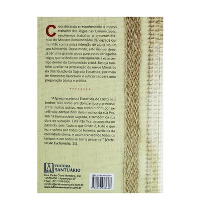 Livro Manual do Ministro Extraordinário da Sagrada Comunhão