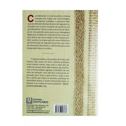 Livro Manual do Ministro Extraordinário da Sagrada Comunhão