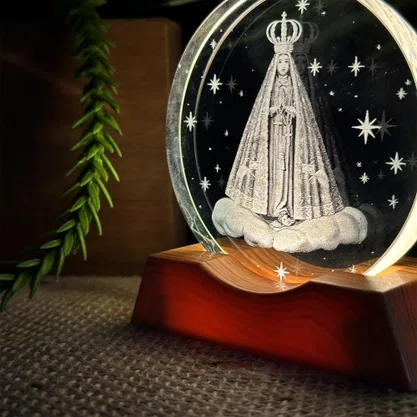 Luminária Led de Nossa Senhora Aparecida - 9 cm