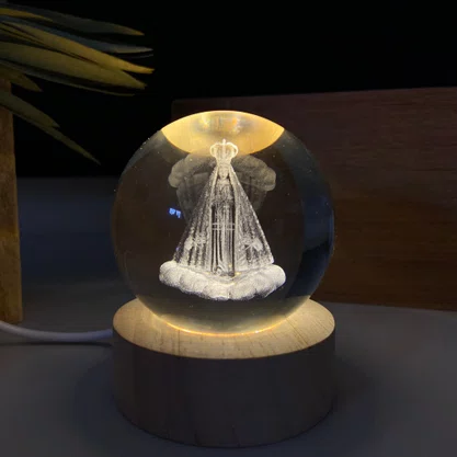 Luminária LED Nossa Senhora Aparecida - Luz Quente