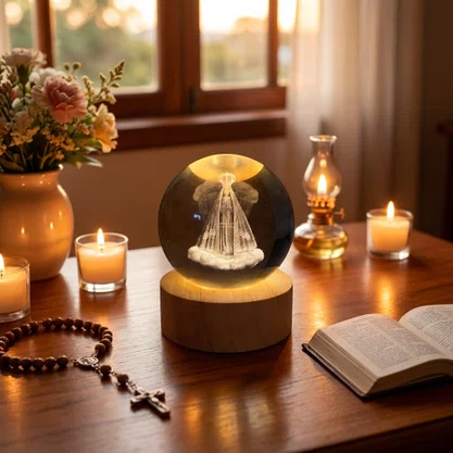 Luminária LED Nossa Senhora Aparecida - Luz Quente