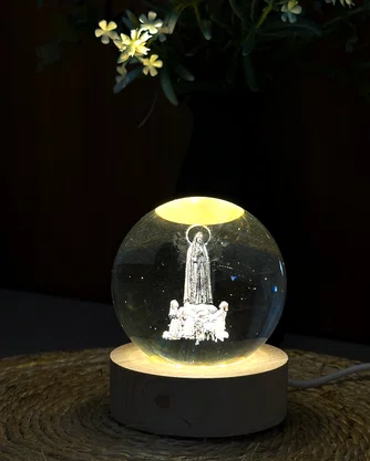 Luminária LED Nossa Senhora de Fátima - Luz Quente