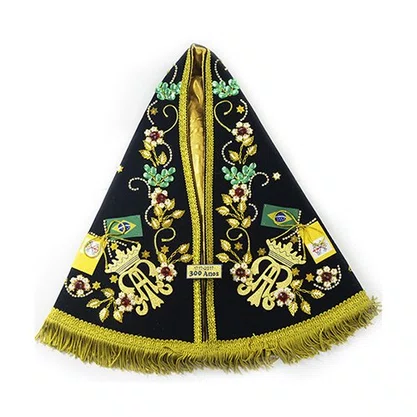 Manto de Nossa Senhora Aparacida - 36cm - Modelo Luxo Coração