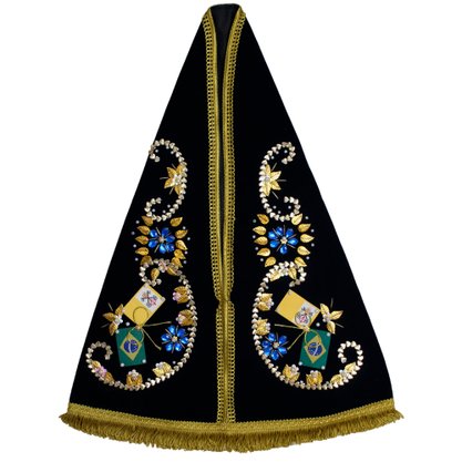 Manto de Nossa Senhora Aparecida - 58 Cm - Modelo Sem Touca Pedra Azul