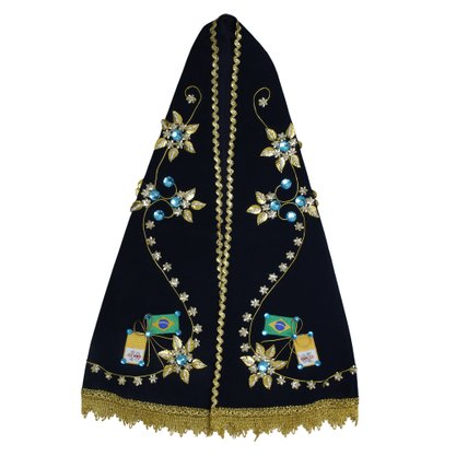 Manto de Nossa Senhora Aparecida - 60 cm - Modelo com Touca