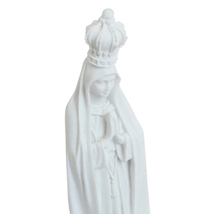 Imagem de Nossa Senhora de Fátima de Mármore Branco Strass - 25 cm