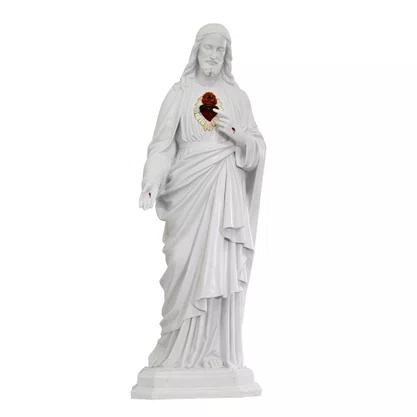 Imagem do Sagrado Coração de Jesus de Mármore - 103 cm