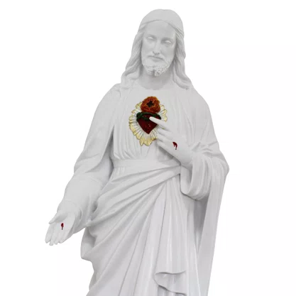 Imagem do Sagrado Coração de Jesus de Mármore - 103 cm