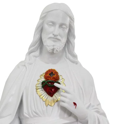 Imagem do Sagrado Coração de Jesus de Mármore - 103 cm