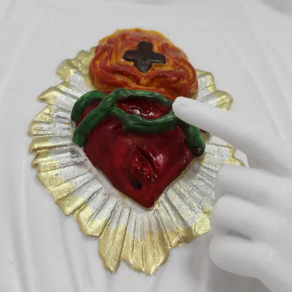 Imagem do Sagrado Coração de Jesus de Mármore - 103 cm