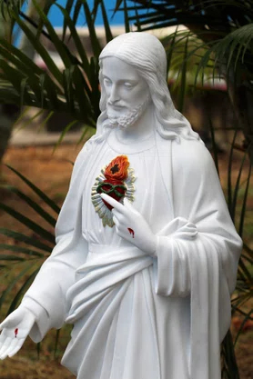 Imagem do Sagrado Coração de Jesus de Mármore - 103 cm